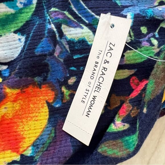 Zac And Rachel Floral Textured Rib Knit top/blouse size 3X NWT. - Picture 8 of 12